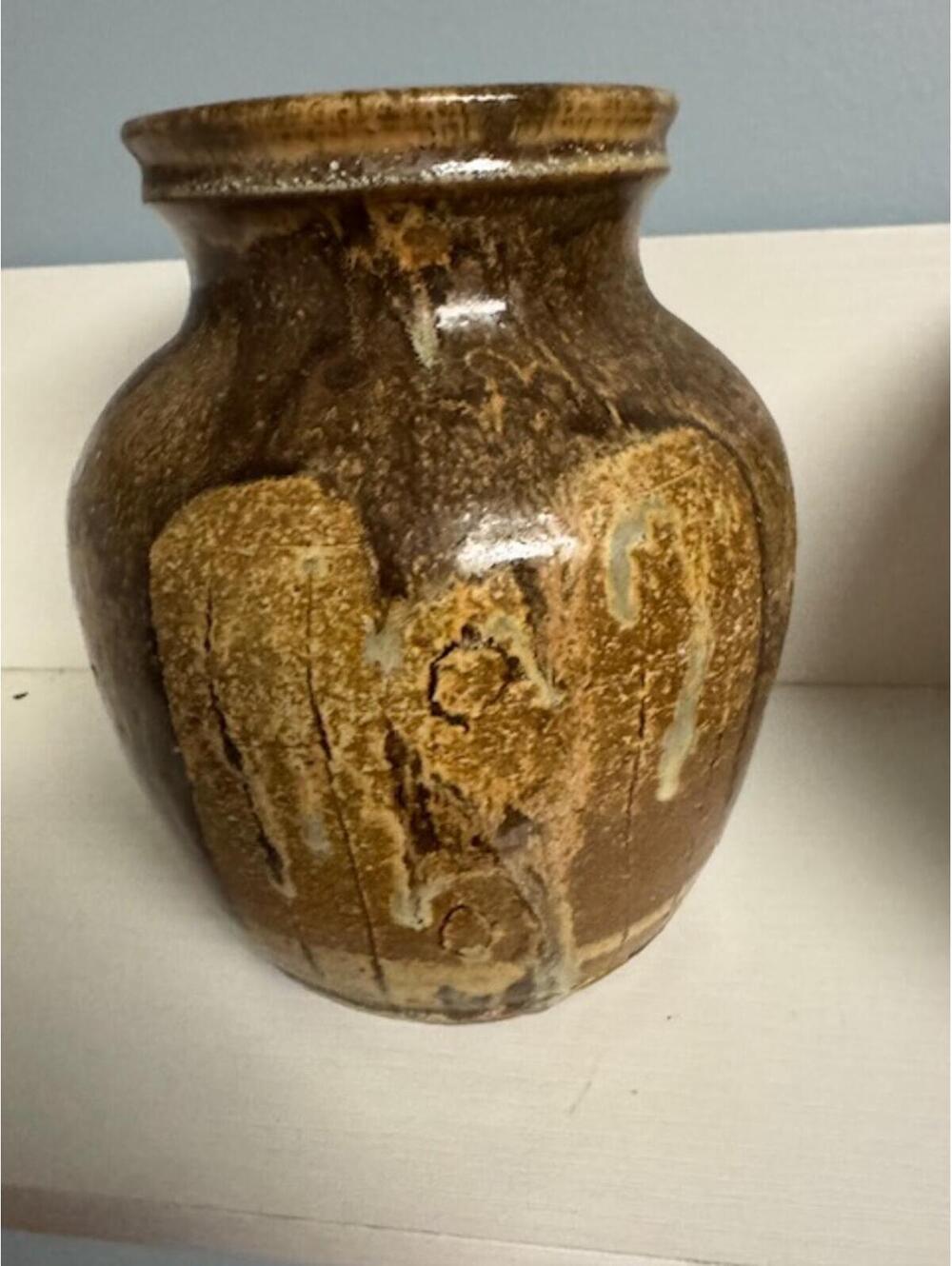Handmade Rustic Brown Ceramic Vase